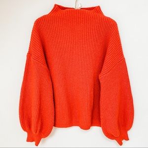 Target - A New Day Red Balloon Sleeve Sweater